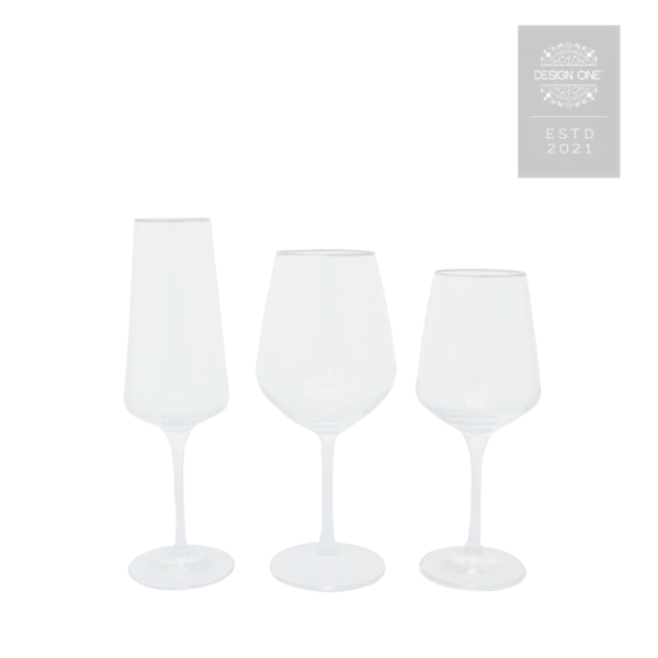 Angela Silver Rim Glassware Collection