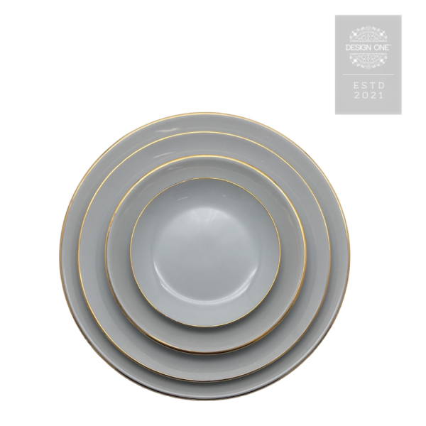 Celeste Porcelain Collection Gold Rim